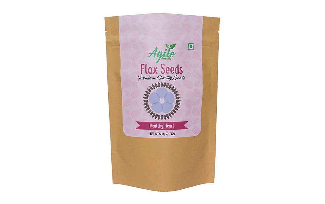 Agile Organic Flax Seeds    Pack  500 grams